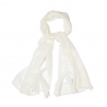 Silk Shawl Veiled Allure Plain White