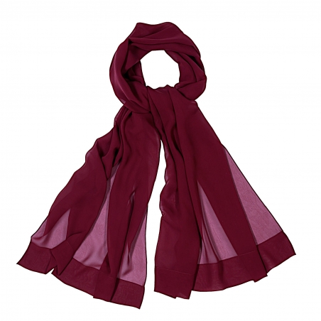 Sal matase Veiled Allure Plain Bordeaux