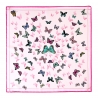 Silk Scarf S twill Springs Pleasures Butterflies pink