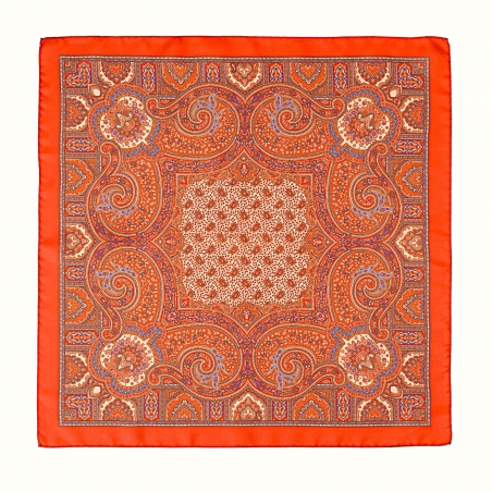 Silk Scarf  S twill Granada Laces orange