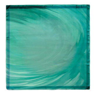 Esarfa matase Almost Plain Oceanic Green