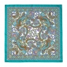 Esarfa matase S twill Chansons de Provance Teal Green