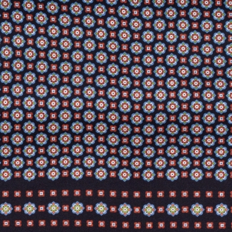 Esarfa matase si lana barbati Uomo Turin dark navy, blue ciel