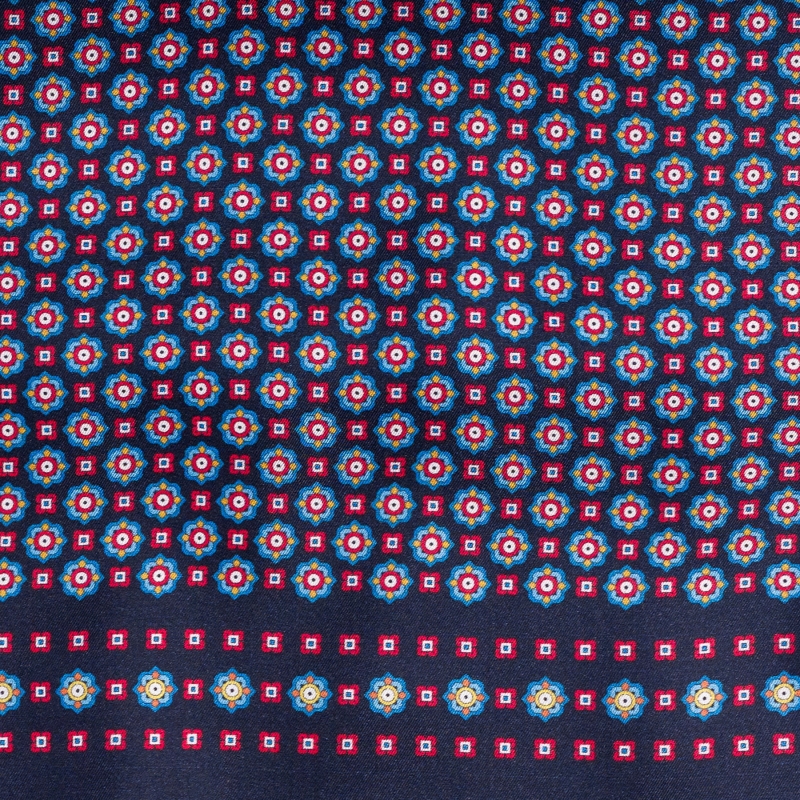 Wool and Silk scarf Uomo Turin navy