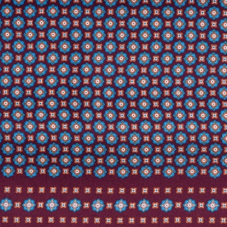 Wool and Silk scarf Uomo Turin bordeaux