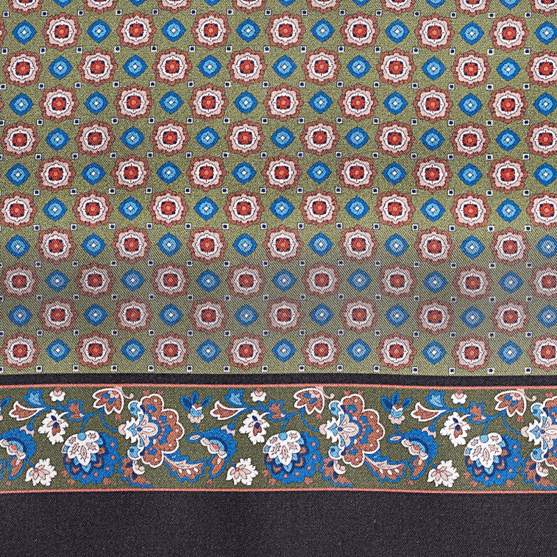 Wool and Silk scarf Uomo Toledo olive