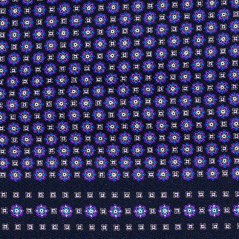 Silk scarf Uomo Florence purple, navy