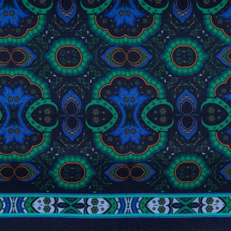 Esarfa matase barbati Uomo Seville green, dark navy