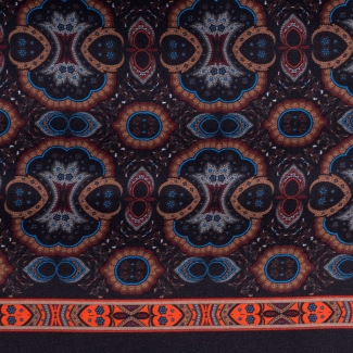 Esarfa matase barbati Uomo Seville brown, dark navy