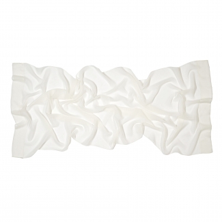 Silk Shawl Veiled Allure Plain White