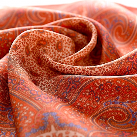 Esarfa matase S twill Granada Laces orange