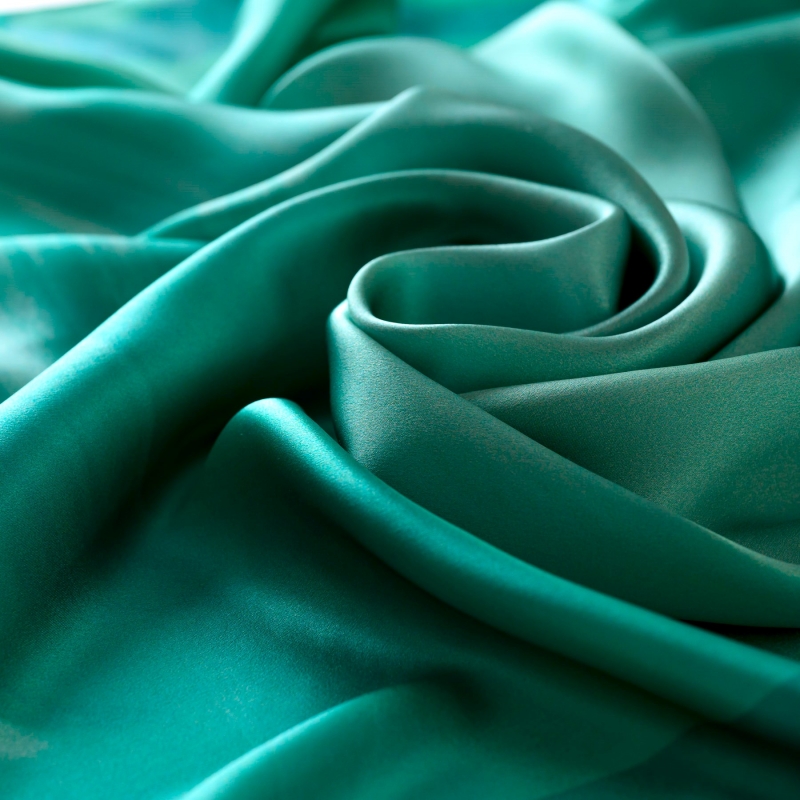 Silk Scarf Almost Plain Oceanic Green