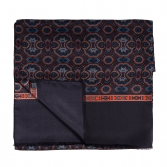 Esarfa matase barbati Uomo Seville brown, dark navy