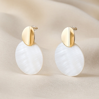 Sterling Silver Earrings Bounded to Summer sidef gold