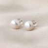 Cercei argint Classy perle albe de cultura 9 mm