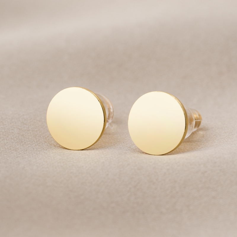 Cercei argint M Elle gold