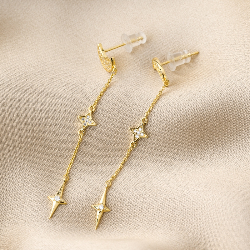 Sterling Silver Earrings Dreamy Mood gold