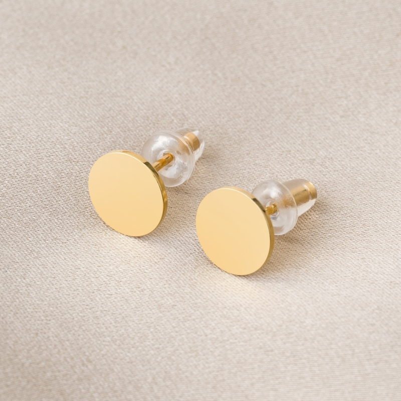 Cercei argint M Elle gold