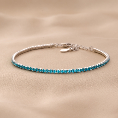 Bratara argint Tennis Baby Blue zirconia