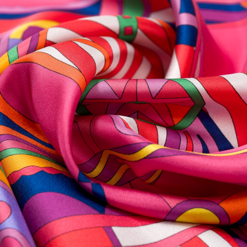 copy of Silk scarf Iconic Fortune blue