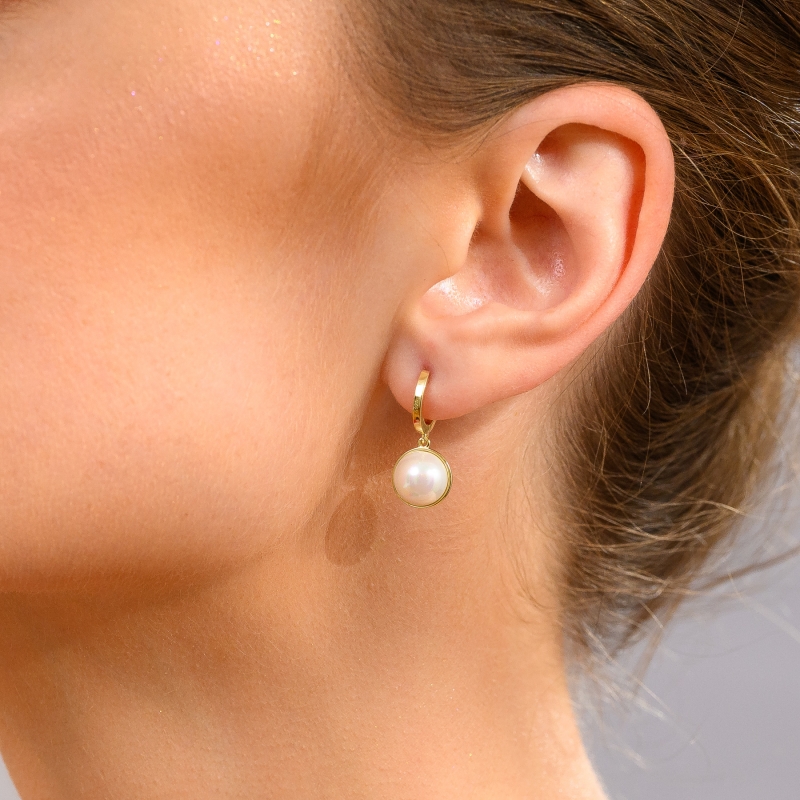 Sterling Silver Earrings Double Glow gold