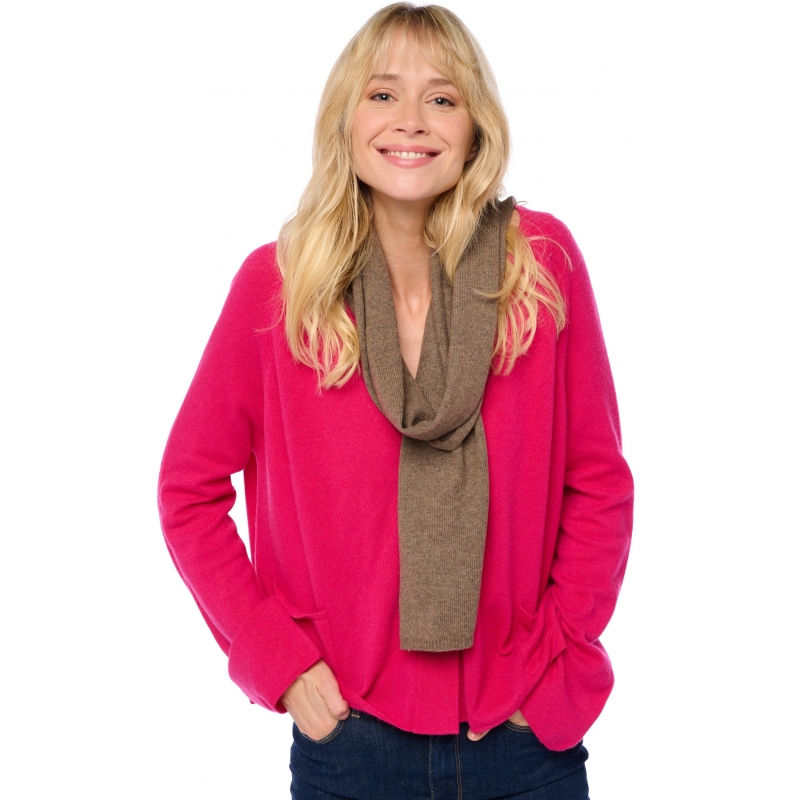 Cashmere scarf Ozone Natural Brown Chine