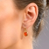 Sterling Silver Earrings MiraMe carneol gold