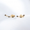 Cercei aur 14K cu diamante negre si albe Loving Every Moment