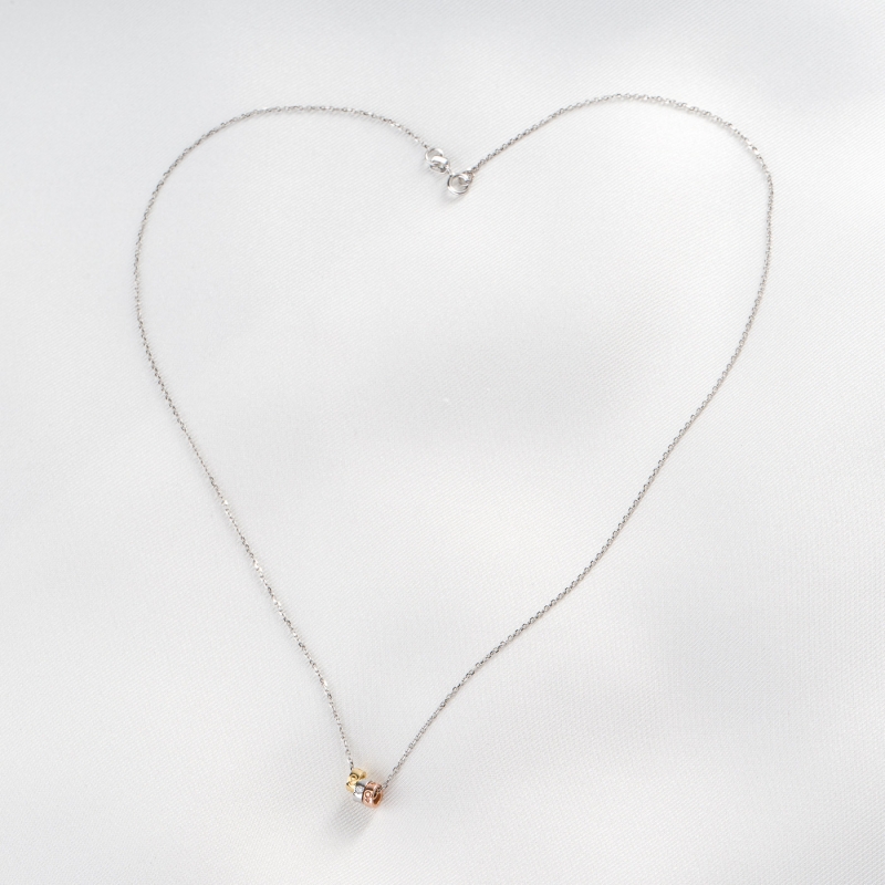 14K Gold Necklace with diamonds Me & You