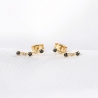 Cercei aur 14K cu diamante negre si albe Loving Every Moment