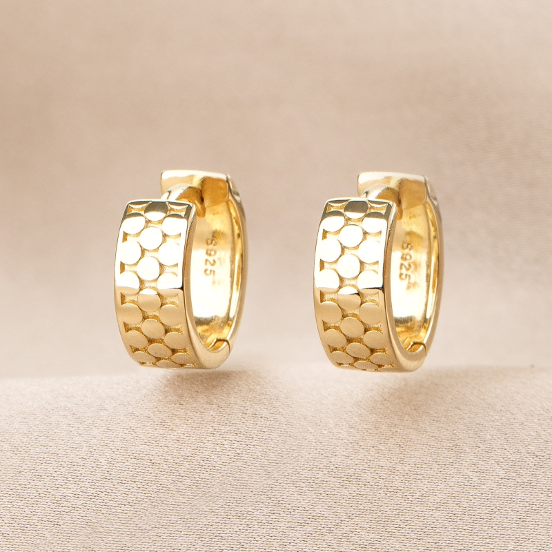 Cercei argint Emboss RevÃ¨ra gold