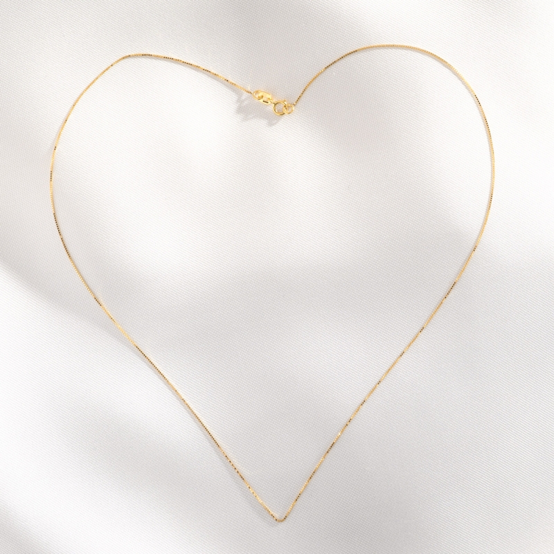 14K Gold Necklace Venetiana, adjustablel 45-50 cm