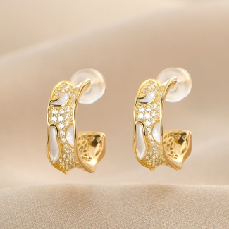 Cercei argint The Pleasure of Bold Beauty gold