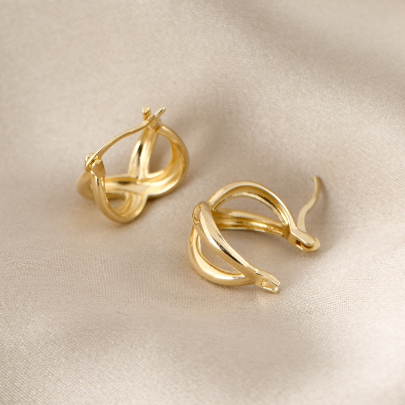 Sterling Silver Earrings 2Infinity gold