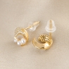 Cercei argint MoonGlow Pearls gold