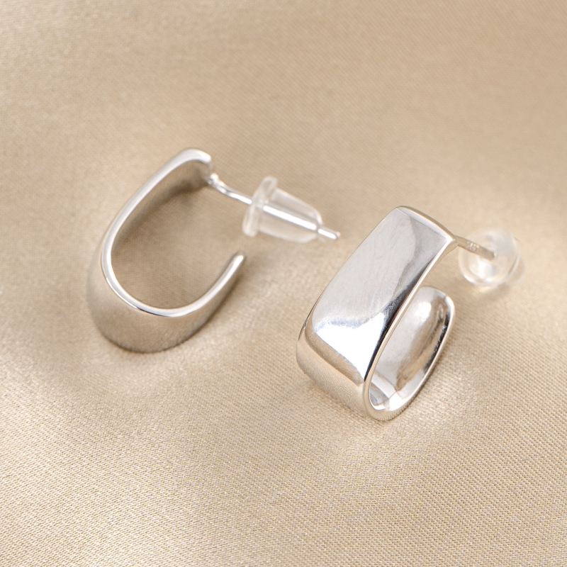 Sterling Silver Earrings Mirrored in the City