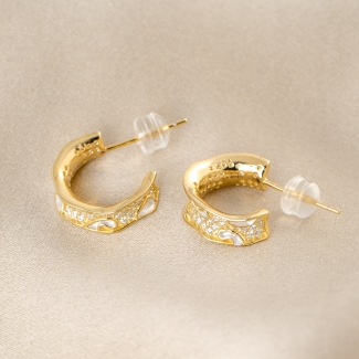 Cercei argint The Pleasure of Bold Beauty gold