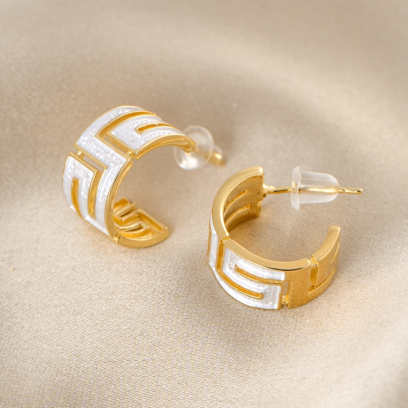 Cercei argint Timeless Summer in Greece gold