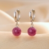 Velvet Grape Earrings, natural jade