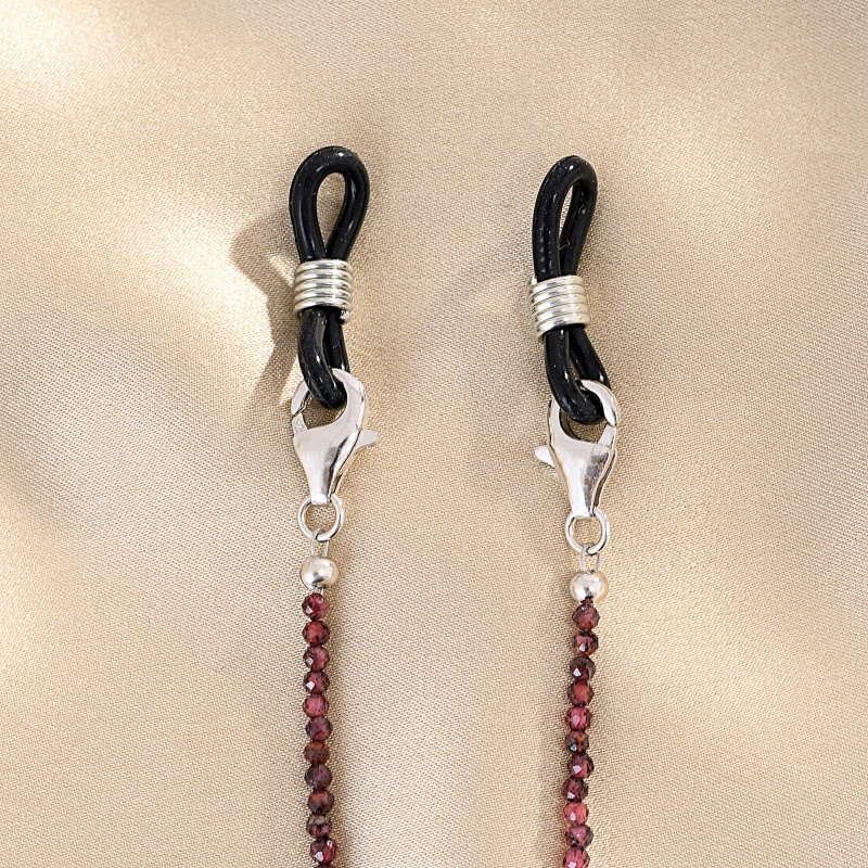 So Cool 2 in 1 Lant ochelari si colier argint granat 60 cm