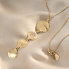 925 Sterling Silver Necklace Onde, 60 cm, 23K gold plated