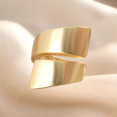 925 Sterling Silver Ring Ovali Chic, 23K gold plated