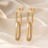 925 Sterling Silver Earrings Ovali Chic, 23K gold plated