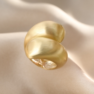 925 Sterling Silver Ring Vintage Contrarie, 23K gold plated