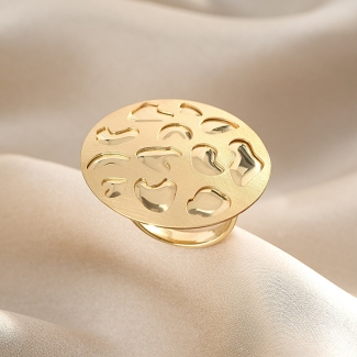 925 Sterling Silver Ring Animalier G, 23K gold plated