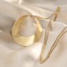 925 Sterling Silver Necklace Lune Grande, 82 cm, 23K gold plated