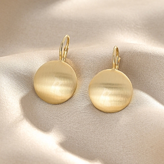 925 Sterling Silver Earrings I Classici Grande, 23K gold plated