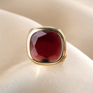 Inel argint Caramelle Reverse Brandy placat cu aur 23K