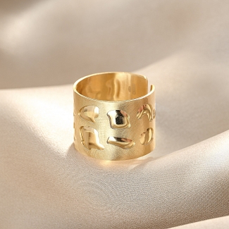 925 Sterling Silver Ring Animalier Fascia, 23K gold plated