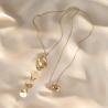925 Sterling Silver Necklace Onde, 60 cm, 23K gold plated